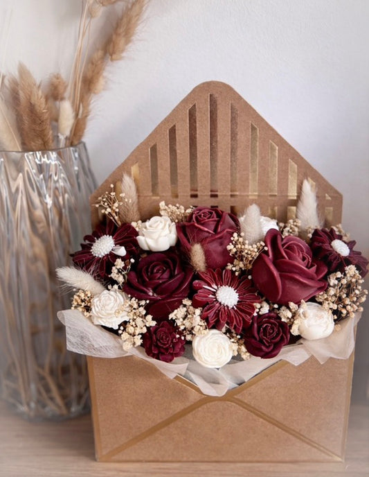 Bouquet « Enveloppe » de fleur en cire 🌹